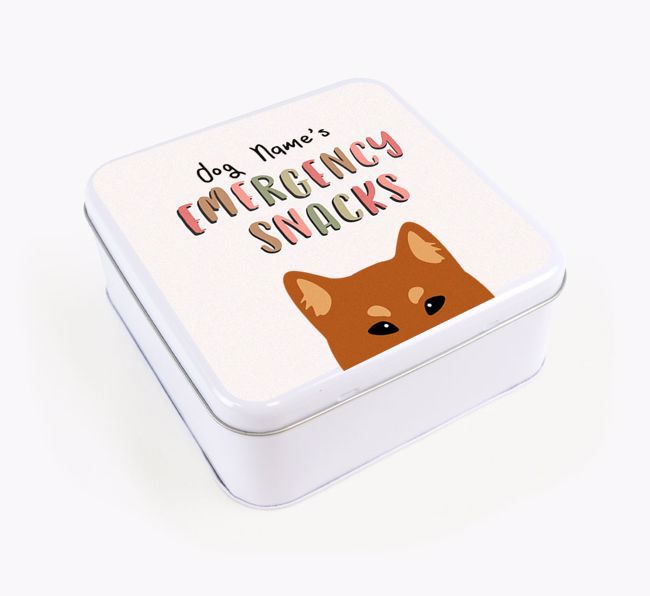 'Best Treats in Town' Square Tin for your {breedFullName}